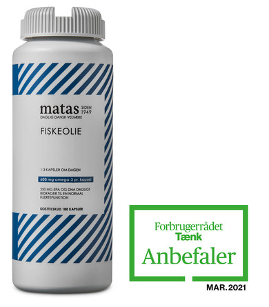 Matas Striber Fiskeolie 1000 mg 180 kaps