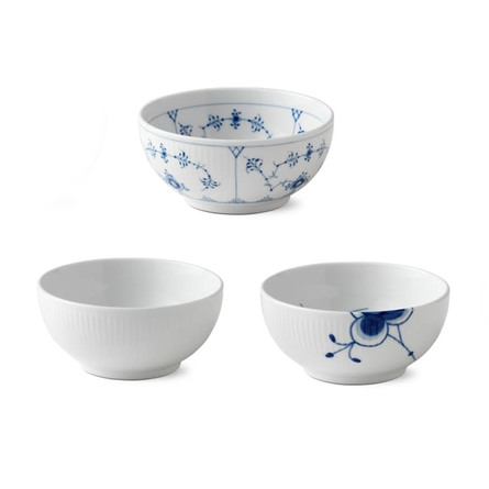 Royal Copenhagen History Mix Skålsæt - 3 dele 3 dele, 13 cm.