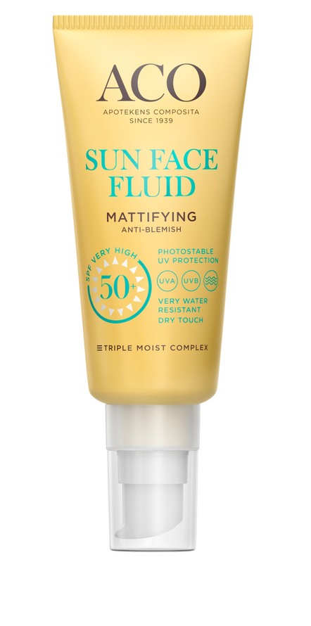 ACO Sun Face Mattifying Fluid SPF50+ 40 ml 40 ml