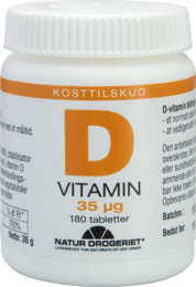 Natur Drogeriet D-vitamin 35 µg 180 tabl.