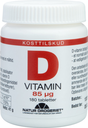 Natur Drogeriet D-vitamin 85 ug 180 tabl