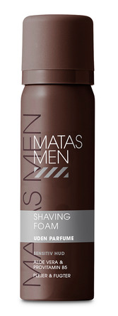 Matas Striber Men Shaving Foam til Sensitiv Hud Uden Parfume 60 ml, rejsestørrelse