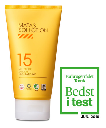 Matas Striber Sollotion SPF 15 Uden Parfume 80 ml, rejsestørrelse