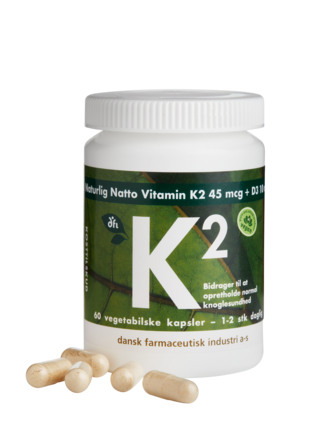 Dansk Farmaceutisk Industri Natto K2 45 mcg + D3 10 mcg 60 kaps