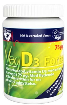 Biosym VegD3 Forte 75 µg 60 kapsler