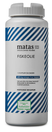 Matas Striber Fiskeolie 1000 mg 180 kaps