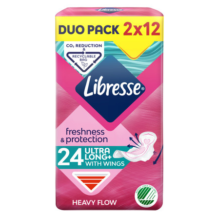 Libresse Ultra Long Wing Duo Pack 24 stk