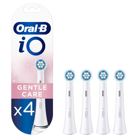 Oral-B iO Gentle Care Børstehoveder, Hvid 4 stk