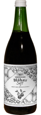 Søbogaard Økologisk Blåbærsaft sødet med økologisk æblekoncentrat 730 ml