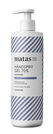 Matas Striber Håndsprit Gel 70% Uden Parfume 500 ml