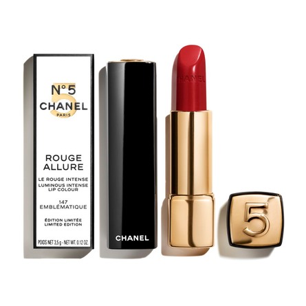 CHANEL N°5 HOLIDAY 2021 COLLECTIONLUMINOUS INTENSE LIP COLOUR 147 EMBLÉMATIQUE
