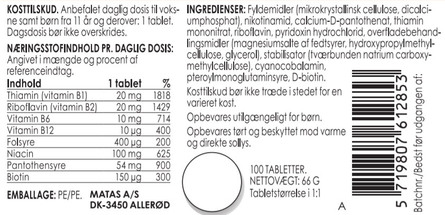 Matas Striber B-vitaminer 100 tabl