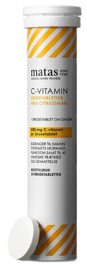 chirurg Feest deze Køb Matas Striber C-vitamin 500 mg 20 brusetabl - Matas