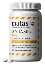 Matas Striber D-vitamin 10 µg 180 tabl