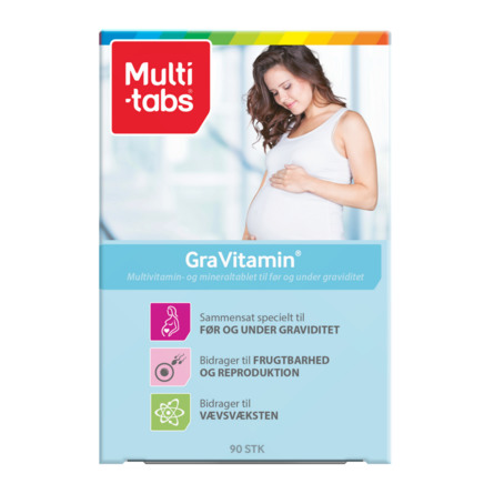 Multi-tabs GraVitamin Tabletter 90 stk