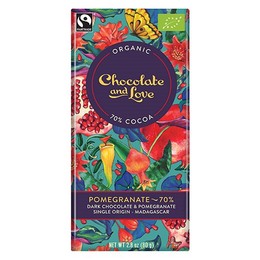 Chocolate and Love Chokolade mørk Pomegranate 70% Ø 80 g
