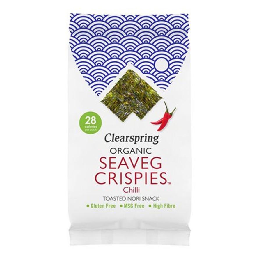 Køb Seaveg Crispies Tang Chips Chili Ø 5 g fra NatureSource Matas