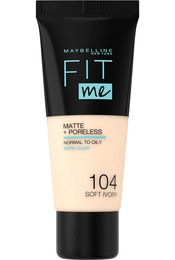 Maybelline Fit Me Matte & Poreless Foundation 104 Soft Ivory