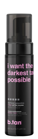 b.tan Selvbruner Mousse I Want The Darkest Tan Possible