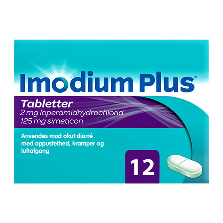 Imodium Plus 2 mg 12 tabletter