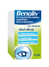 Benaliv Øjendråber 0,5 mg/ml 4 ml