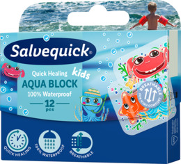 Salvequick Aqua Block Kids 12 stk