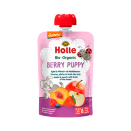 Holle Berry Puppy Æble Fersken & Skovbær Smoothie 100 g