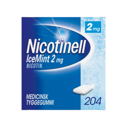 Nicotinell IceMint tyggegummi 2 mg 204 stk