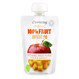 Clearspring Æble-Mango Fruit On The Go Ø 100 g