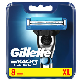 Gillette Mach3 Turbo-barberblade LP 8 stk Gillette Mach3 Turbo-barberblade  8 stk