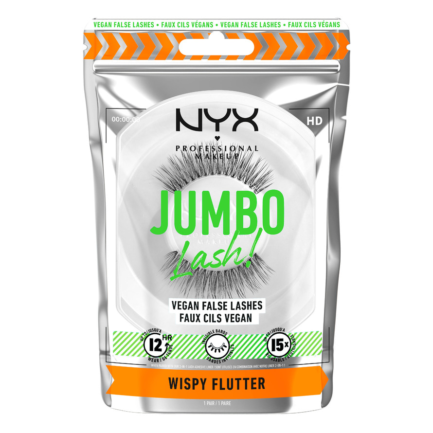 NYX PROFESSIONAL MAKEUP Jumbo Lash! Vegan False Lashes Fringe Glam Wispy Flutter Wispy Flutter