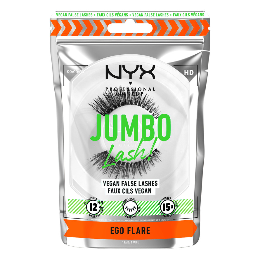 NYX PROFESSIONAL MAKEUP Jumbo Lash! Vegan False Lashes Fringe Glam Ego Flare Ego Flare