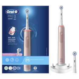 Oral-B Pro 3 Eltandbørste 3400N Lyserød