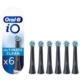 Oral-B iO Ultimate Børstehoveder 6 stk Clean Sort