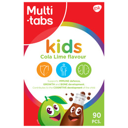 Multi-tabs Kids Tyggetabletter 90 stk Cola/Lime