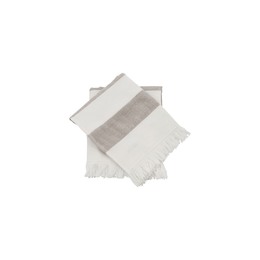 Meraki Håndklæde Barbarum Hvide og Brune Striber 40 x 60 cm
