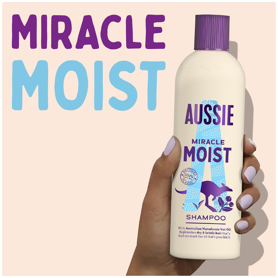 Køb Aussie Miracle Moist shampoo 300 ml -