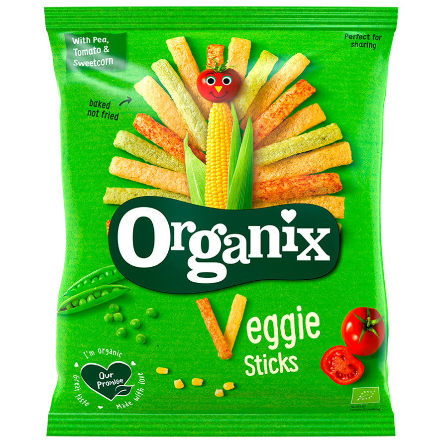Køb Veggie Sticks Chips Ø 30 g fra Organix Matas