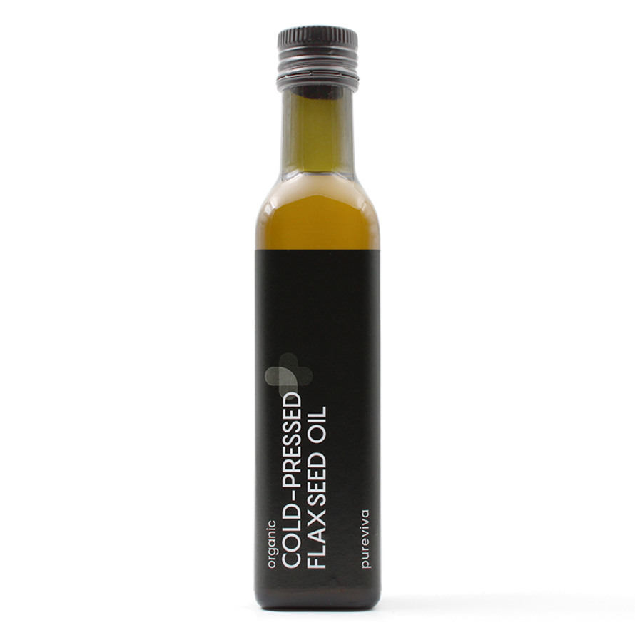 Køb ColdPressed Flax Seed Oil Organic 250 ml fra Pureviva Matas