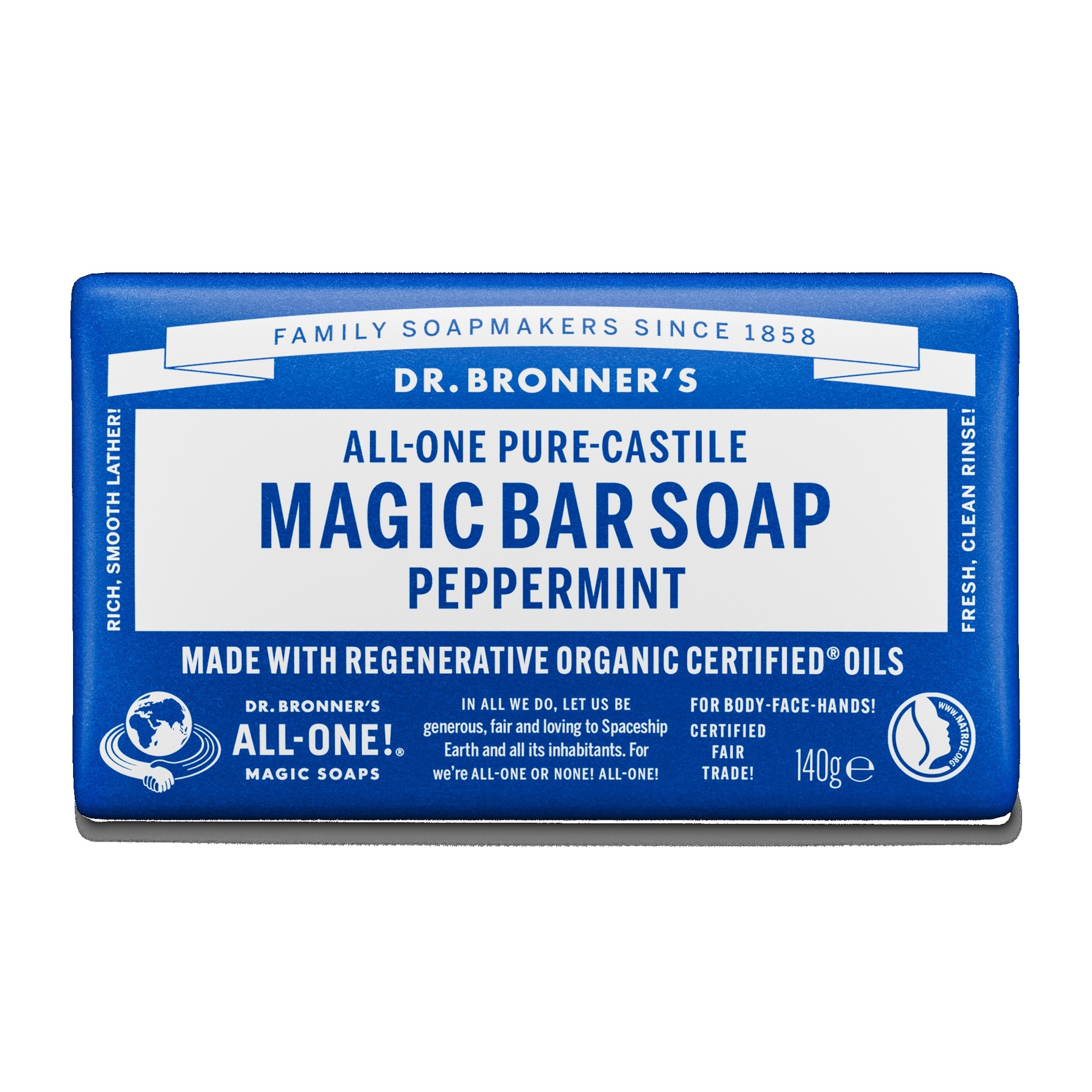Dr. Bronner's Bar Soap Peppermint Peppermint