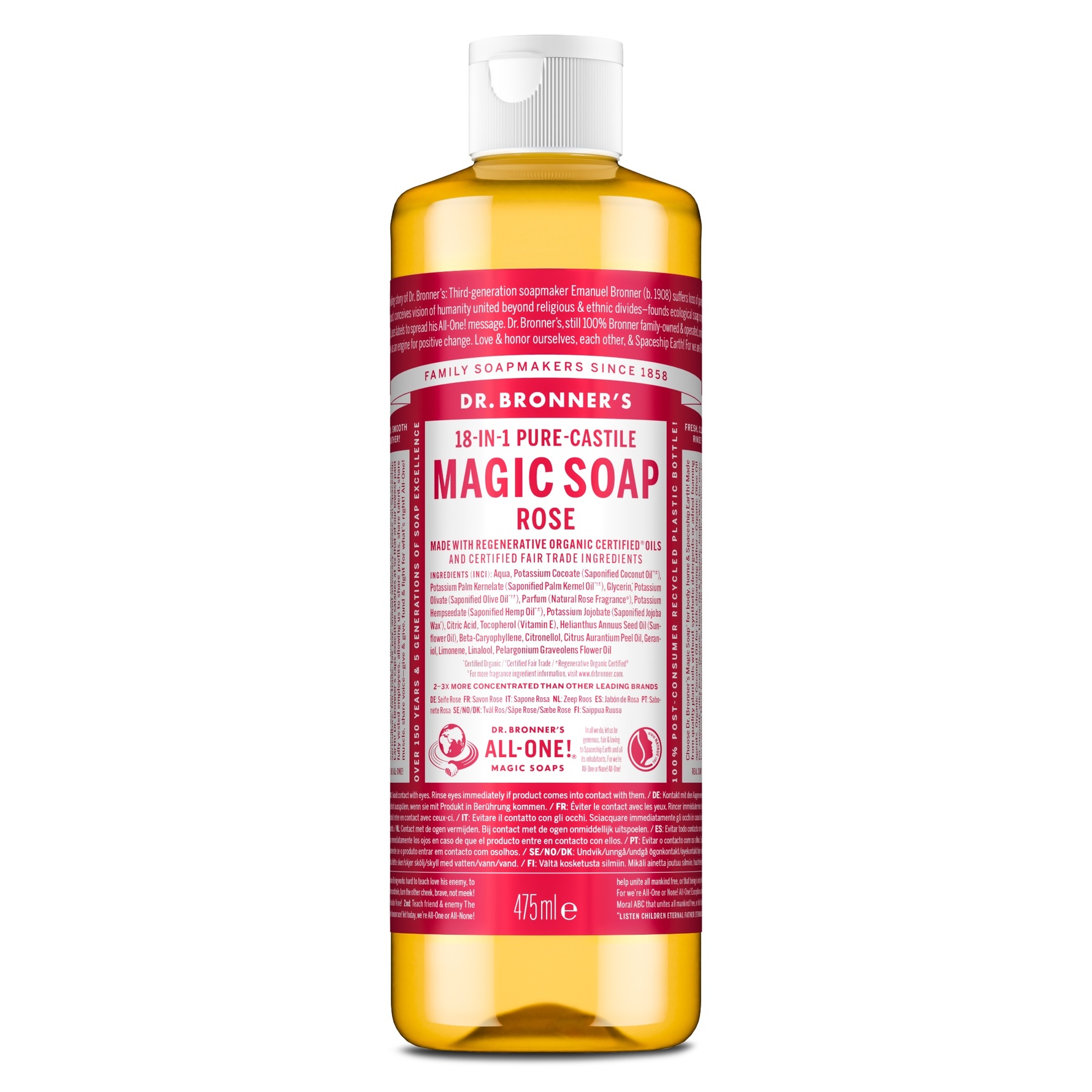Dr. Bronner's Rose Liquid Soap 473 ml 473 ml