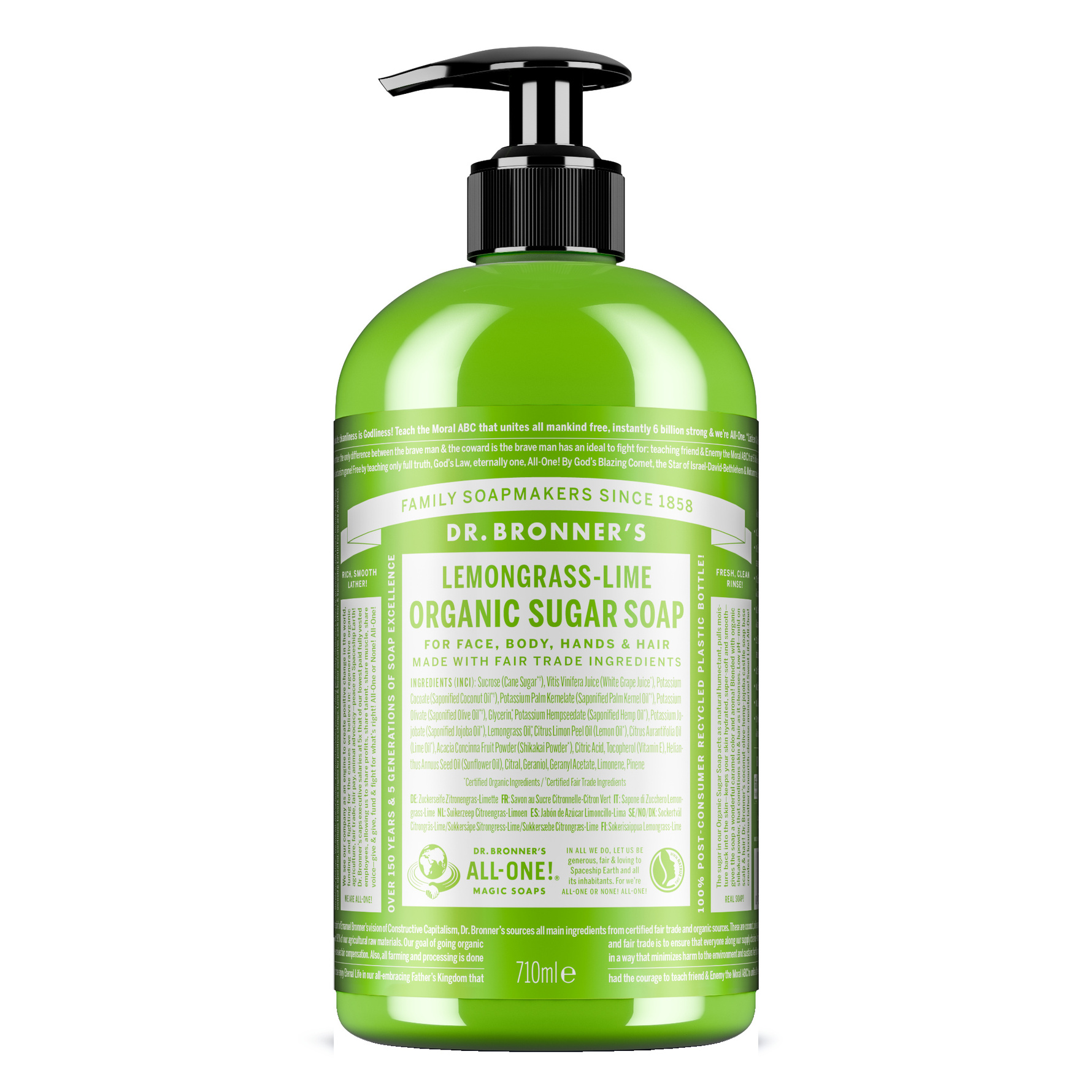 Dr. Bronner's Lemongrass Lime Organic Sugar Soap 710 ml 710 ml