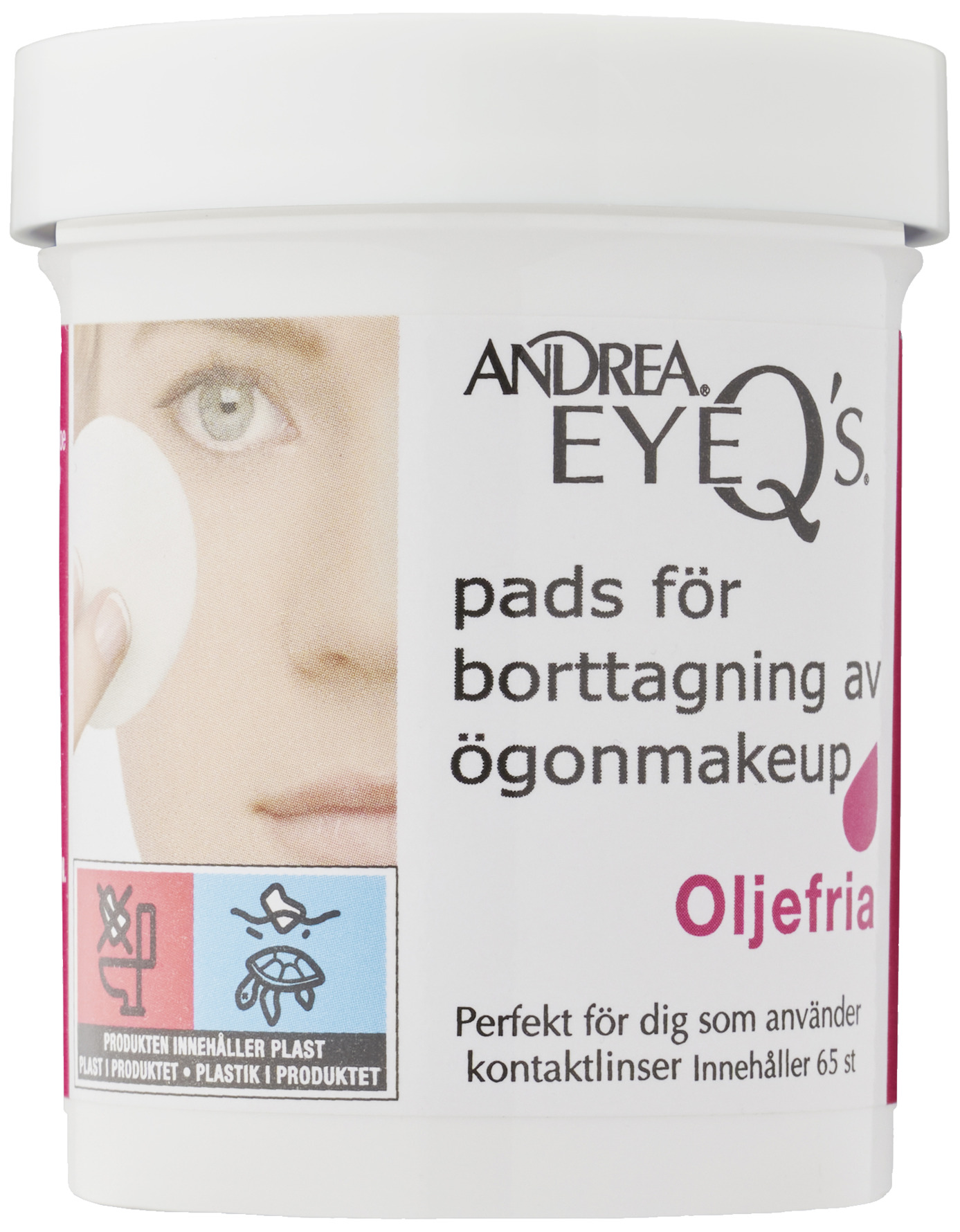 Andrea Eye-Q's Remover Non-oily pads 65 pcs 65 pcs
