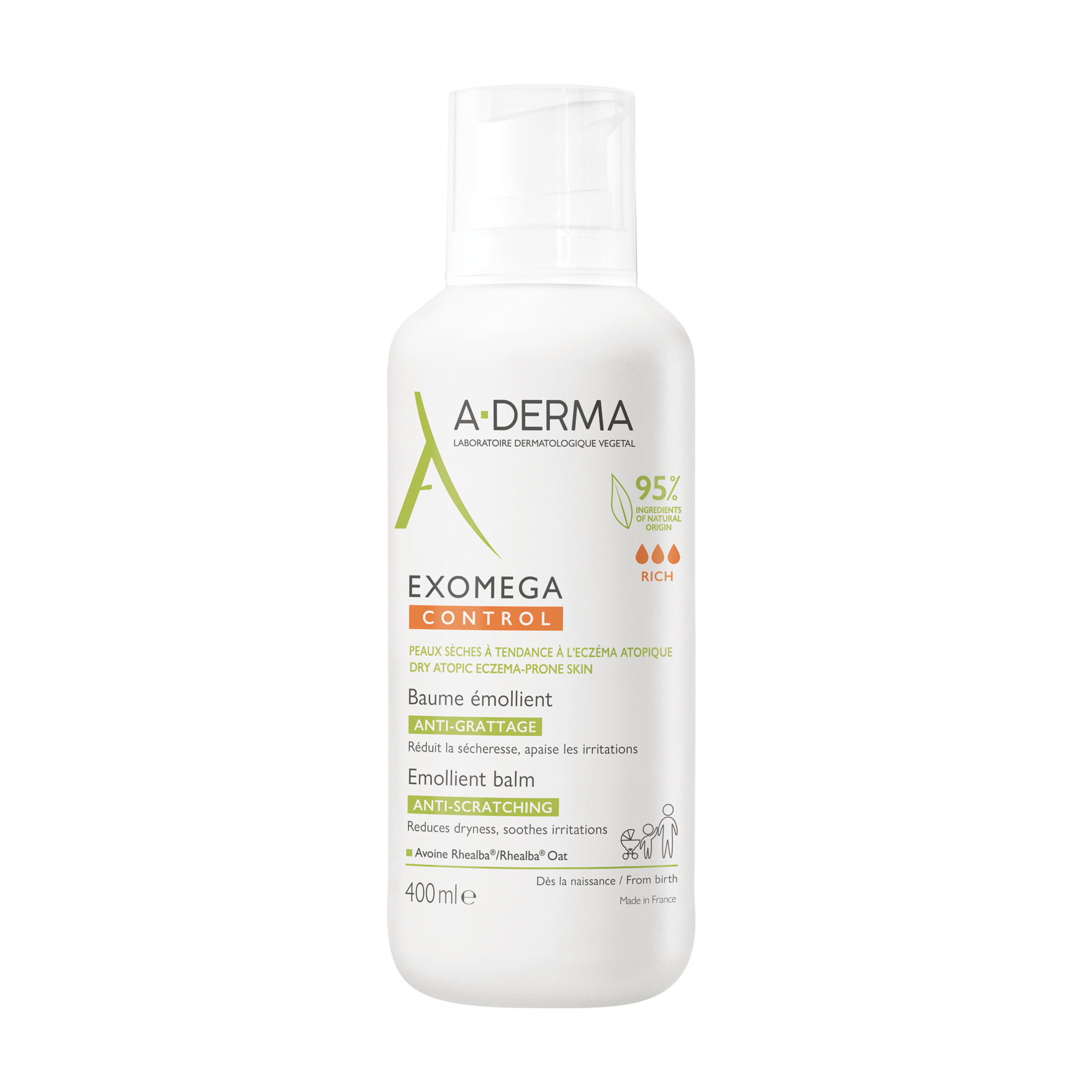 A-DERMA Exomega Control Balm 400 ml 400 ml