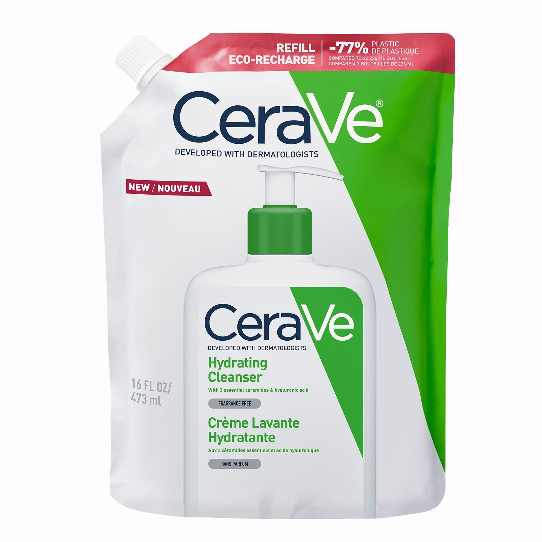 CeraVe Hydrating Cleanser 473 ml, Refill
