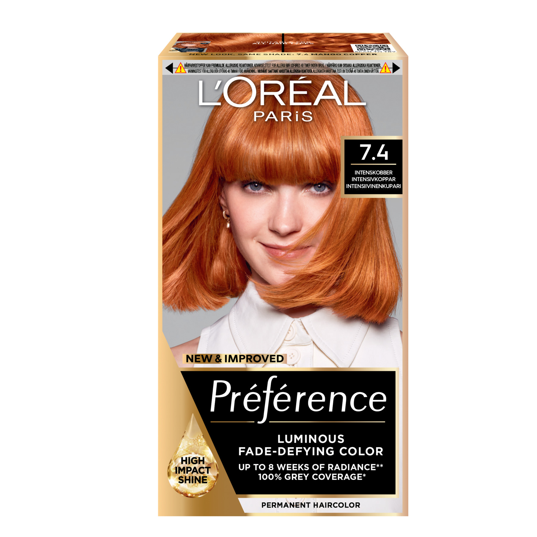 L'Oréal Paris Préférence Permanent Color 7.4 Mango Copper 7.4 Mango