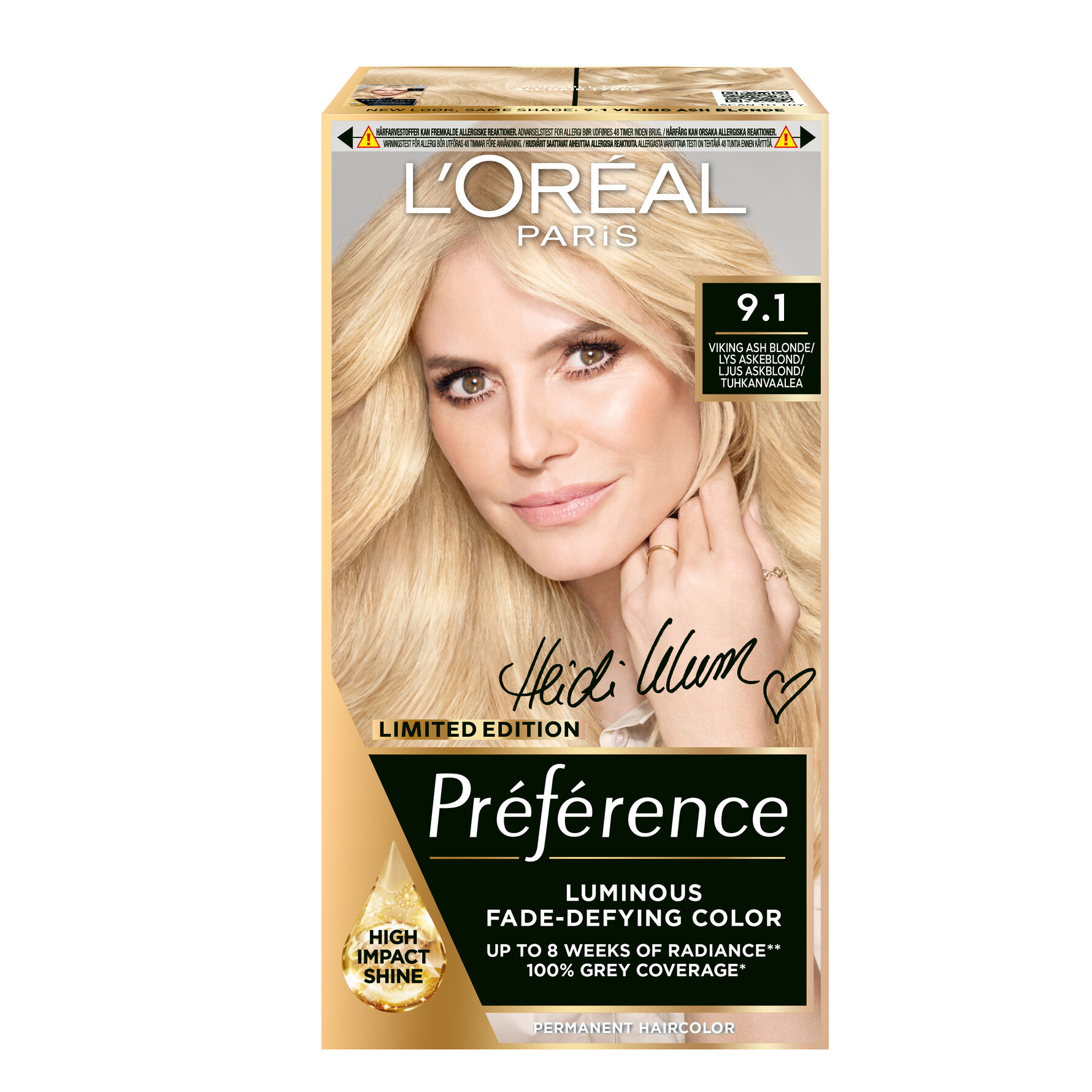 L'Oréal Paris Préférence Permanent Color 9.1 Viking Ash Blonde 9.1 Viking Ash Blonde
