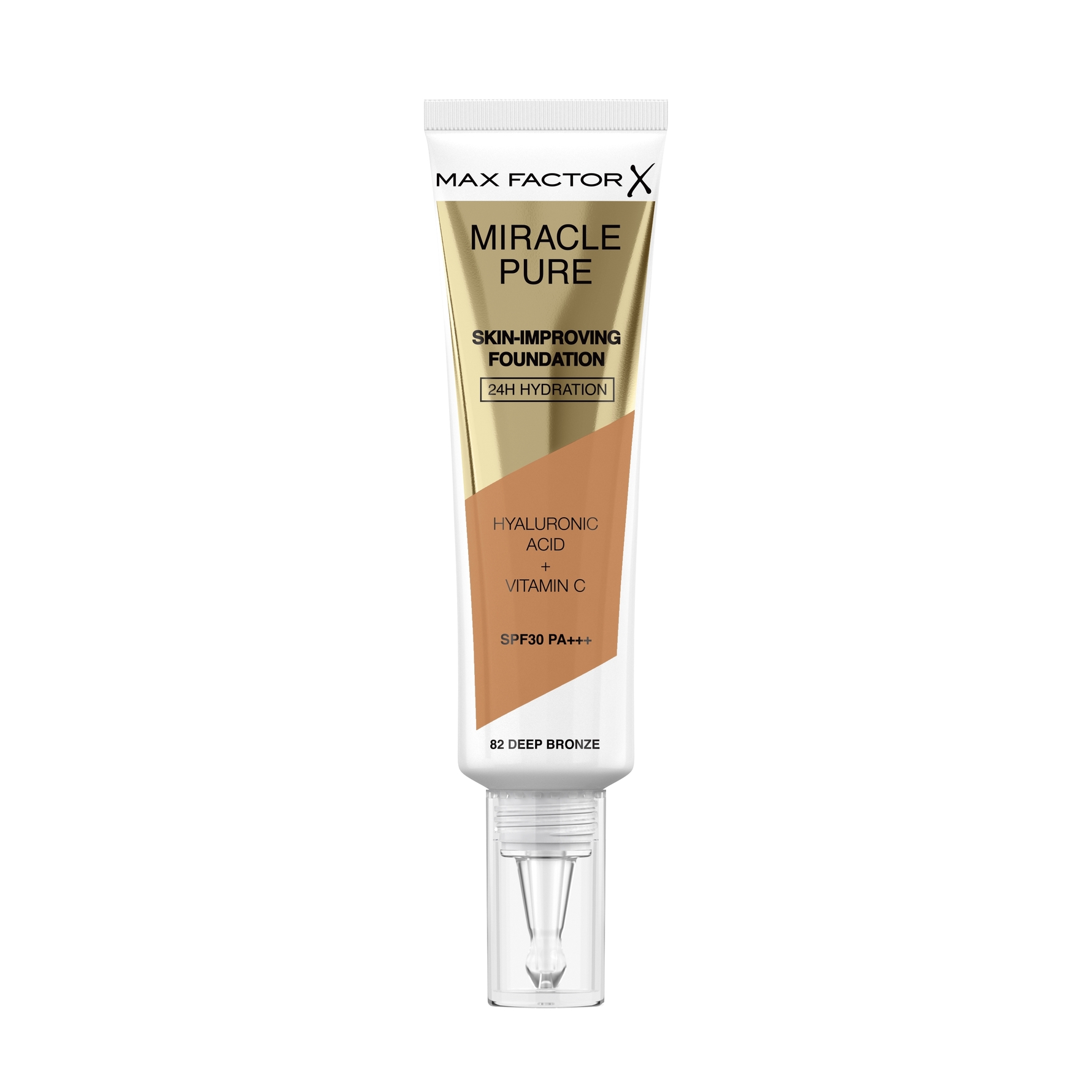 Max Factor Miracle Pure Skin-Improving Foundation 82 Deep Bronze 82 Deep