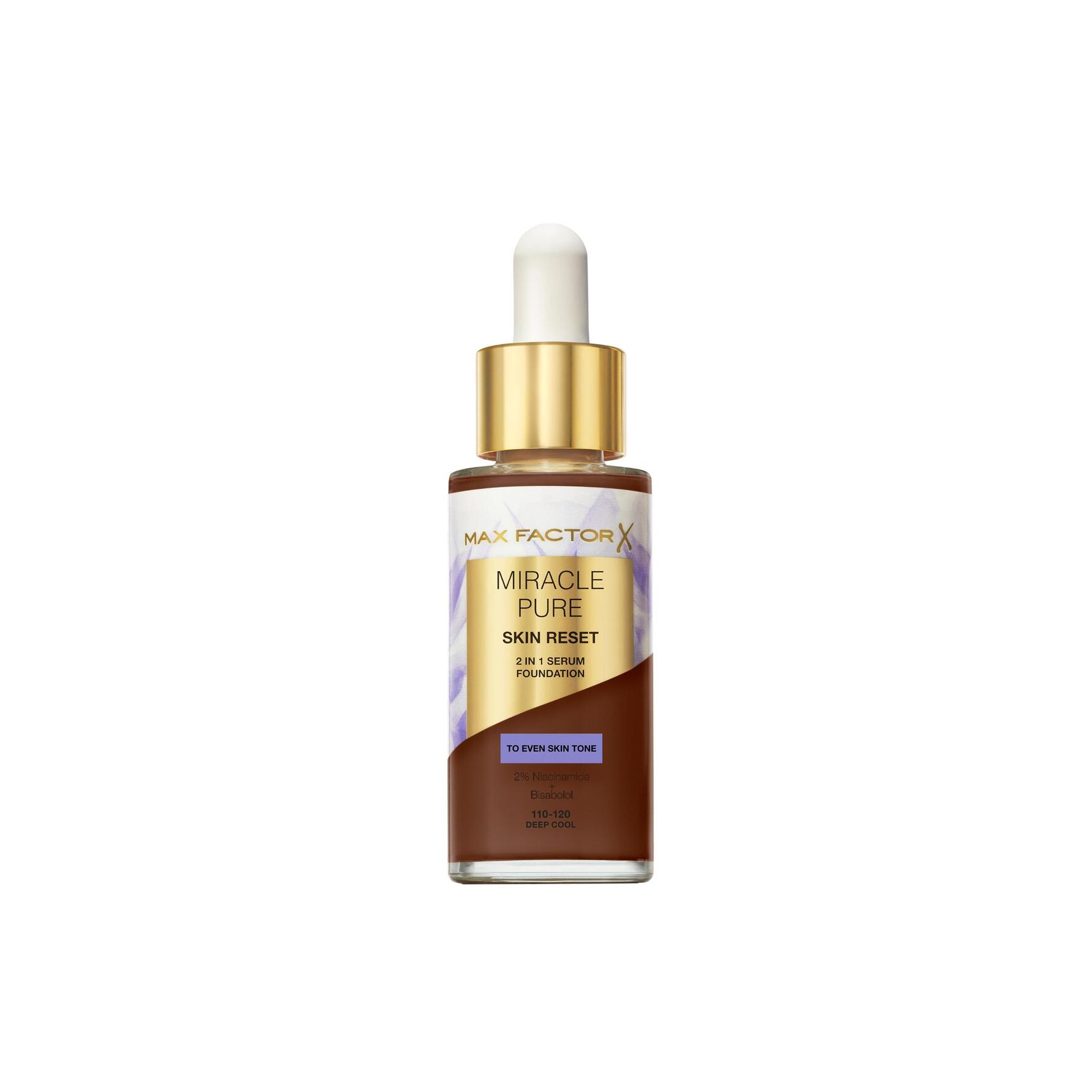 Max Factor Miracle Pure Skin Reset 2 In 1 Serum Foundation 120 Deep Cool 30 ml 120 Deep Cool 30 ml