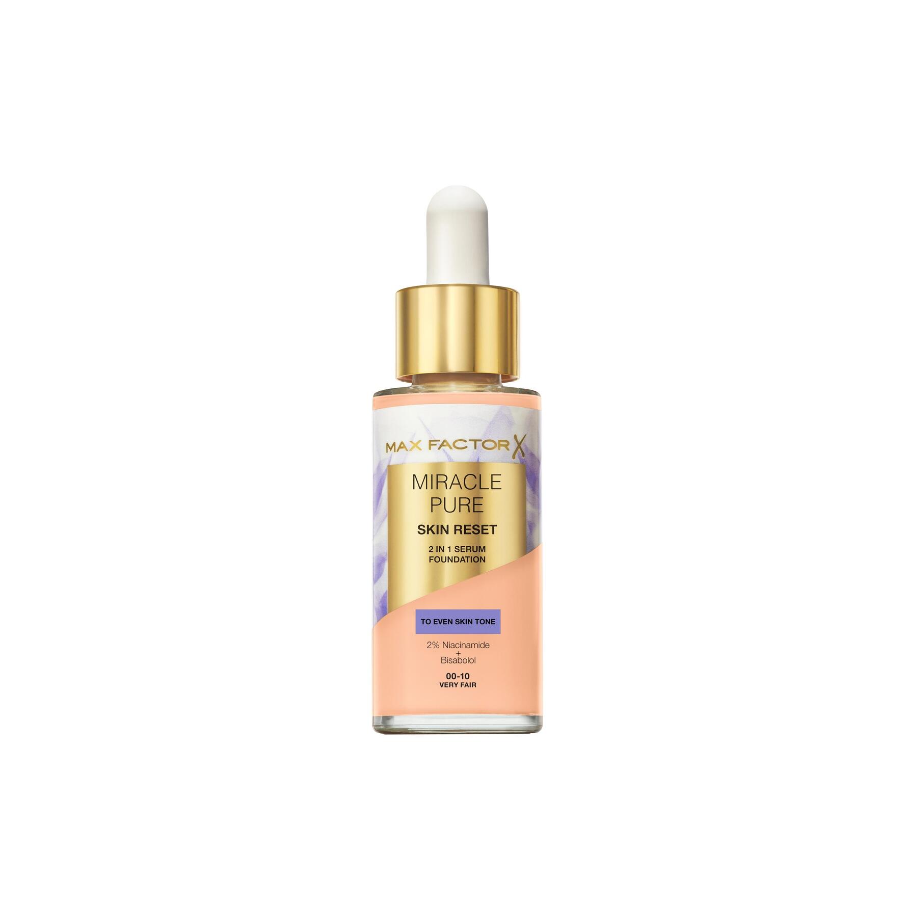 Max Factor Miracle Pure Skin Reset 2 In 1 Serum Foundation 10 Very Fair 30 ml 10 Very Fair 30 ml